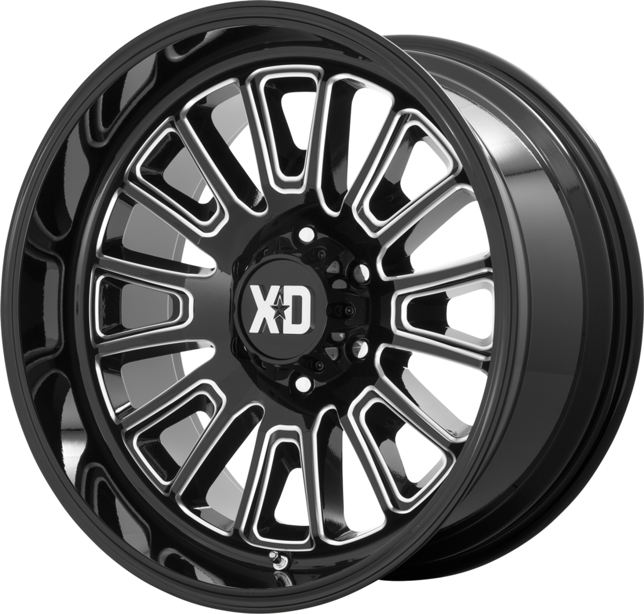 XD XD864 Rover 22x12 8x6.5 Gloss Black Milled Wheel 22" -44mm Rim