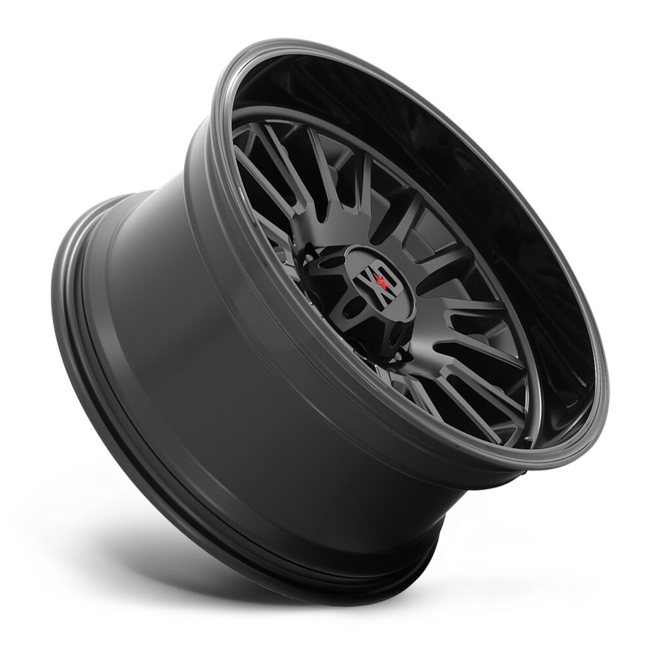 Set 4 XD XD864 Rover 22x12 6x135 Satin Black With Gloss Black Wheels 22" -44mm