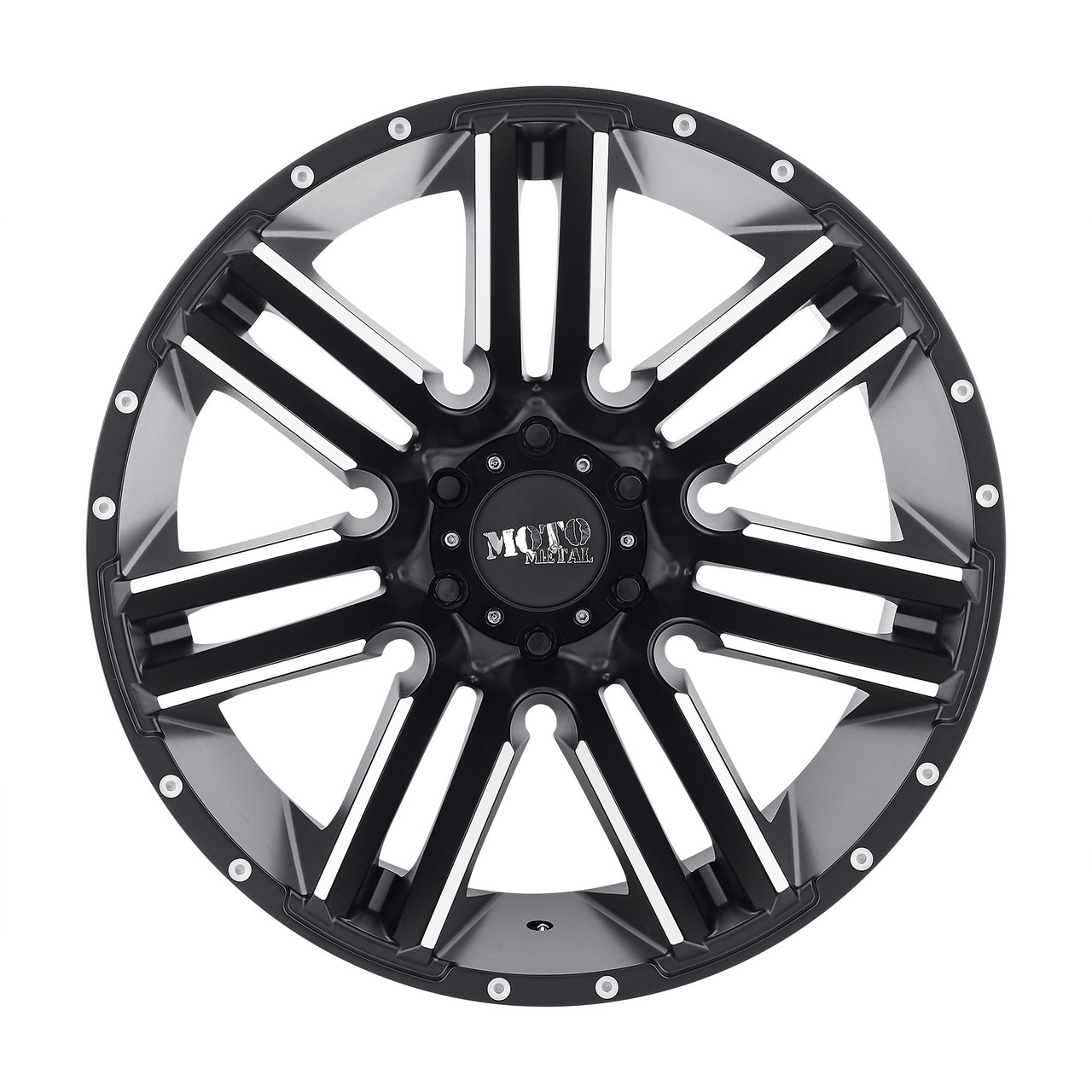 Set 4 Moto Metal MO978 Razor 20x10 8x6.5 Satin Black Machined Wheels 20" -24mm