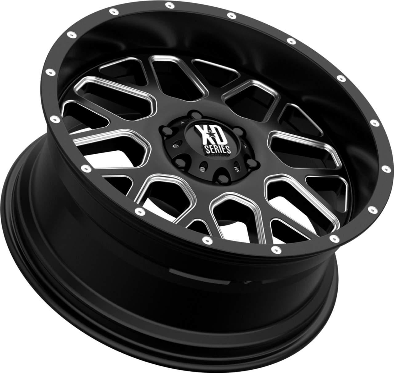 XD XD820 Grenade 20x9 5x5.5 Black Milled Wheel 20" 18mm For Ram Dodge Mitsubishi