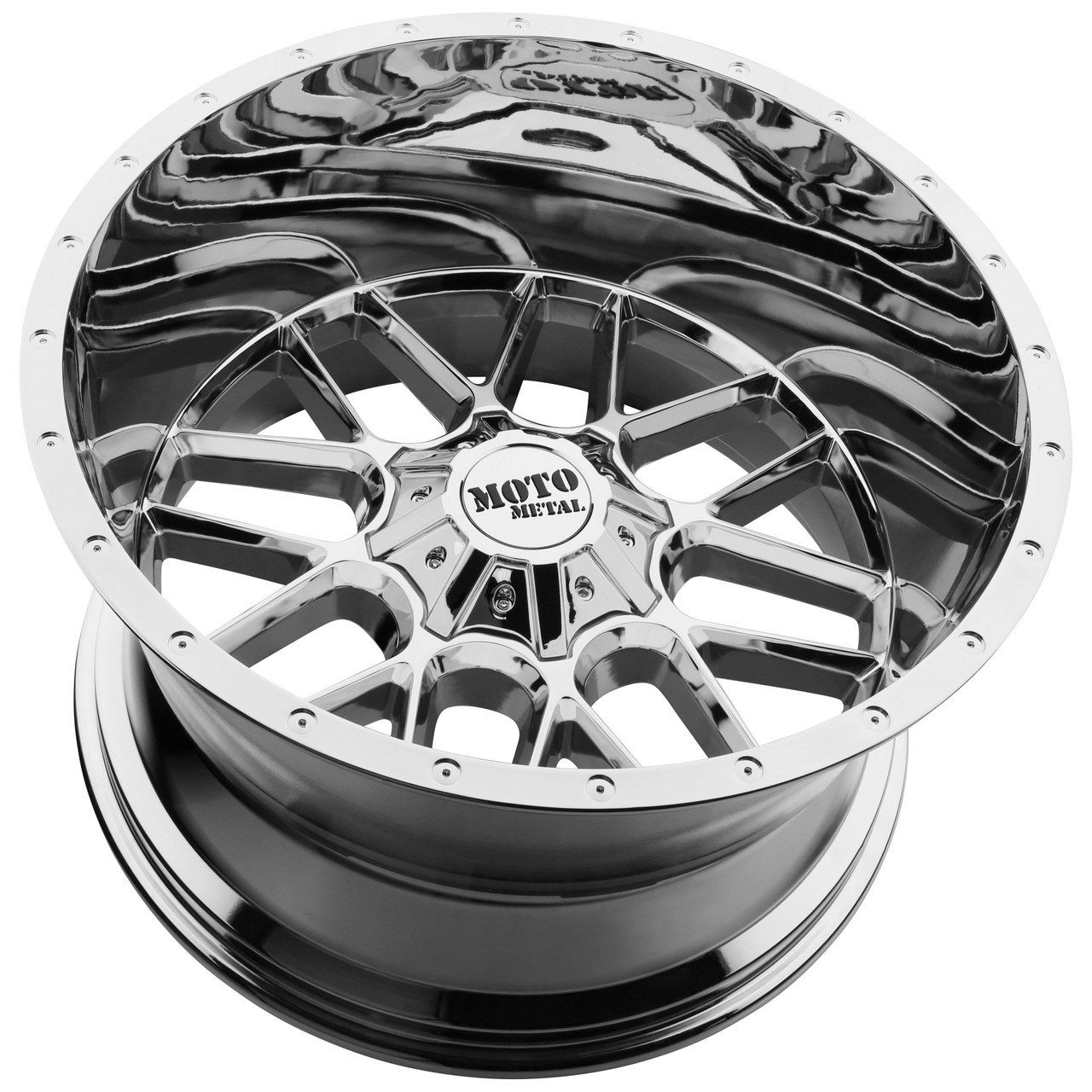 Set 4 Moto Metal MO986 Siege 22x10 6x135 6x5.5 Chrome Wheels 22" -18mm Rims