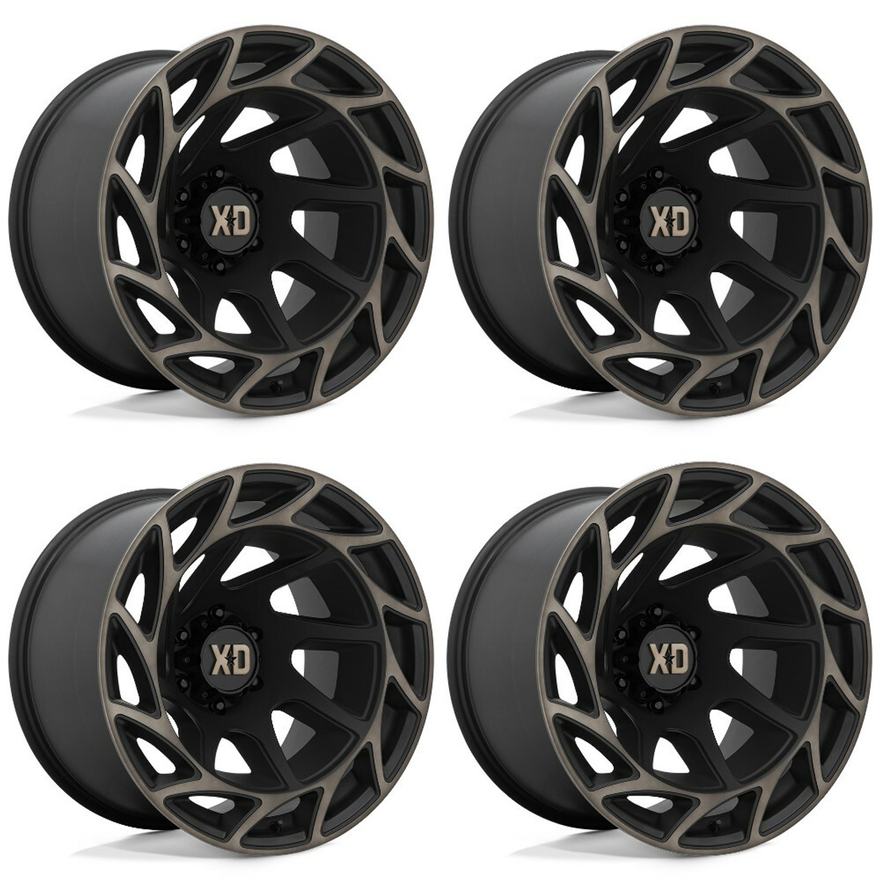 Set 4 XD XD860 Onslaught 17x9 6x5.5 Satin Black With Bronze Tint Wheels 17" Set 4 XD XD860 Onslaught 17x9 6x5.5 Satin Black With Bronze Tint Wheels 17"