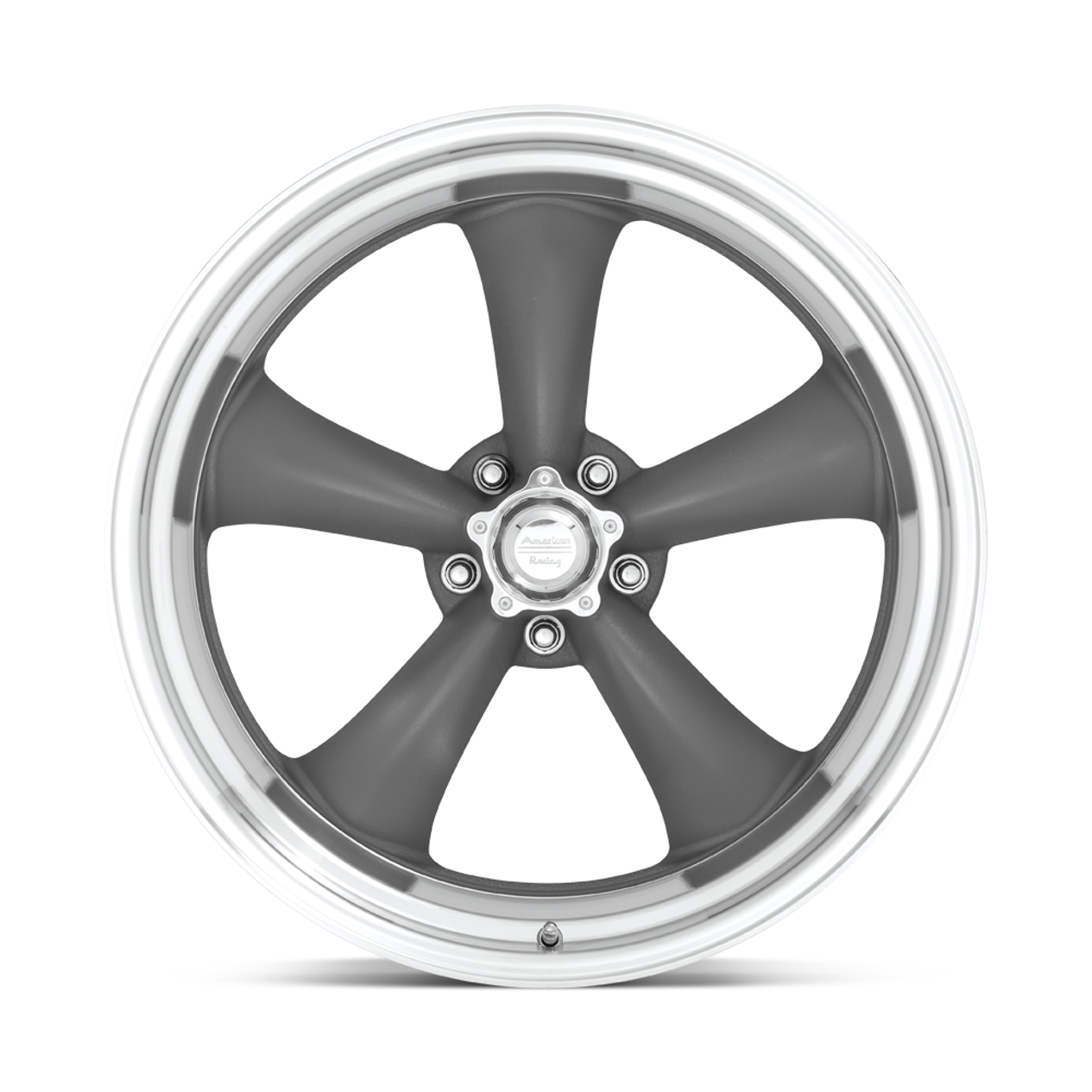 16" American Racing Vintage VN215 Classic Torq Thrust II 16x7 5x4.5 Gray Rim 0mm