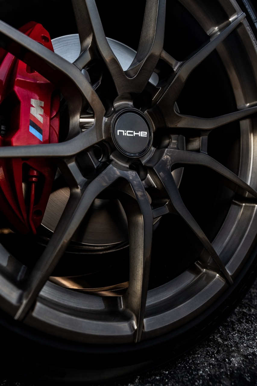 Set 4 Niche Mono T111 Kanan 20x11 5x120 Brushed Candy Smoke Wheels 20" 43mm Rims