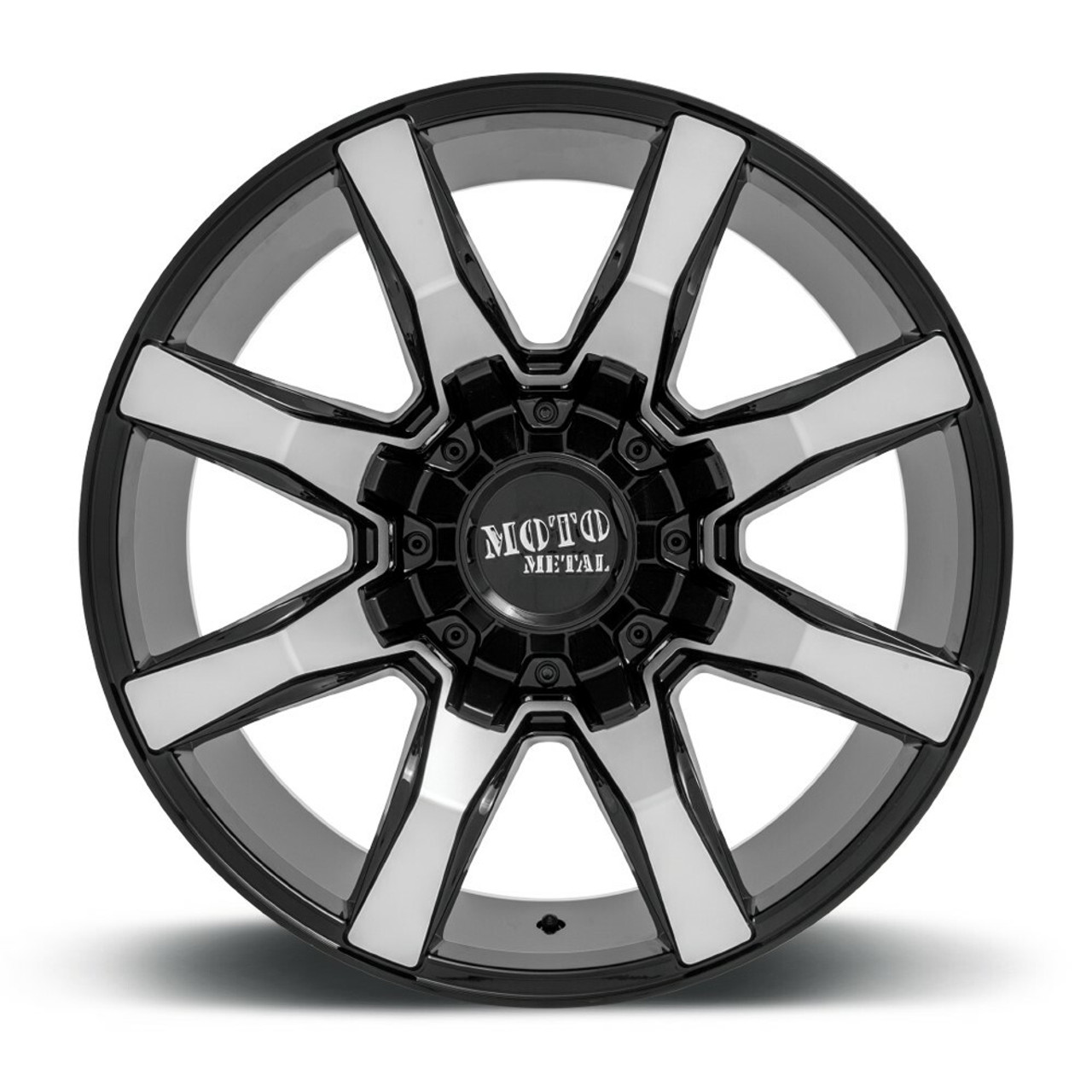 Moto Metal MO804 Spider 20x10 8x180 Gloss Black Machined Wheel 20" 12mm Rim