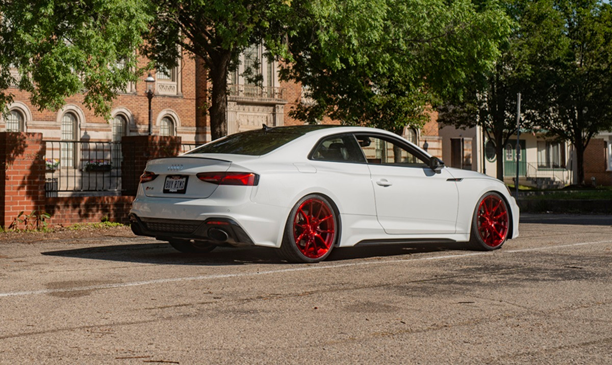 Set 4 Niche Mono T113 Kanan 21x9 5x130 Brushed Candy Red Wheels 21" 45mm Rims