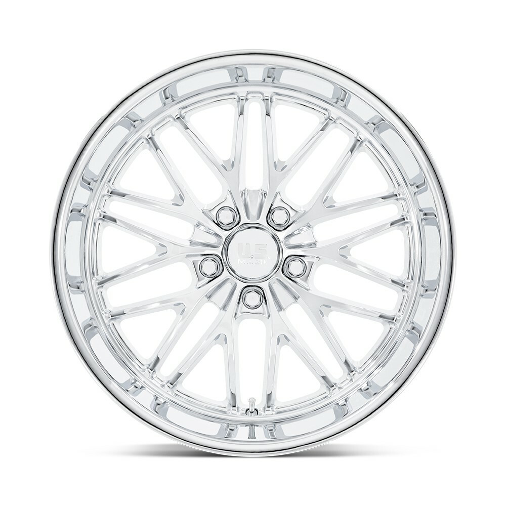 Set 4 US Mag U140 Santa Cruz 22x10.5 5x5 Chrome Wheels 22" 0mm Rims