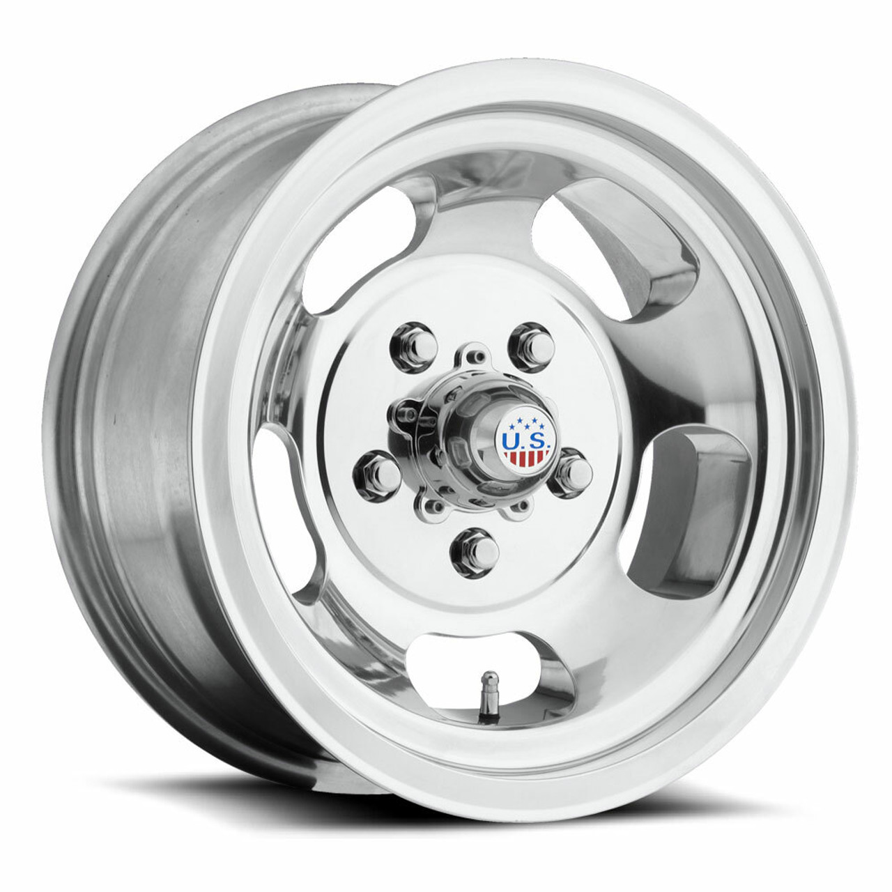 Set 4 US Mag U101 Indy 15x7 6x5.5 High Luster Polished Wheels 15" -5mm Rims