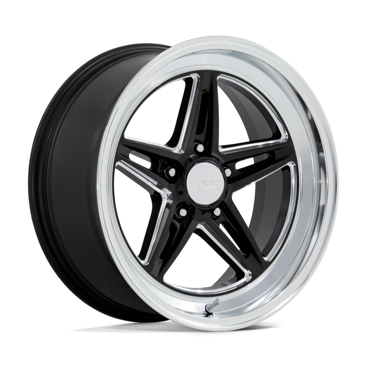 American Racing Vintage VN514 Groove 18x10 5x4.75 Black Milled Diamond Rim 12mm