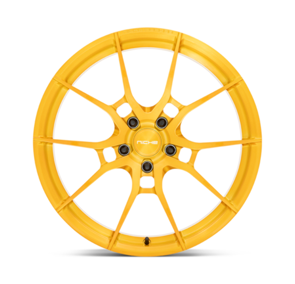 Set 4 Niche Mono T112 Kanan 20x9.5 5x112 Brushed Candy Gold Wheels 20" 20mm Rims