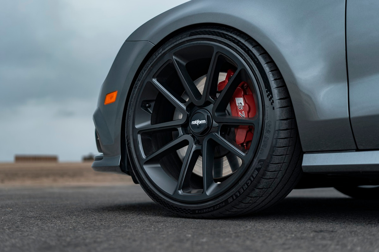 Set 4 Rotiform  R194 Btl 22x10 5x112 Black Cap Inside Spoke Wheels 22" 30