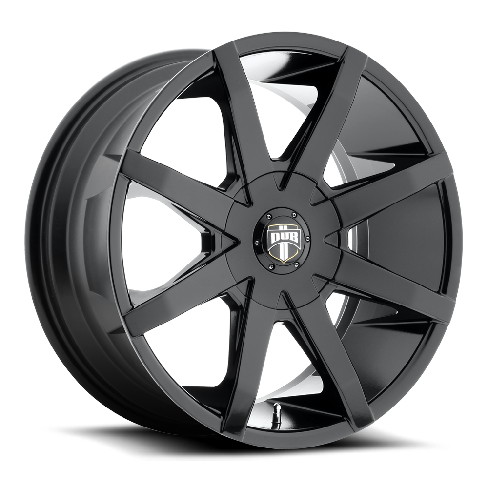 Set 4 DUB S110 Push 20x8.5 6x120 6x132 Gloss Black Wheels 20" 35mm Rims