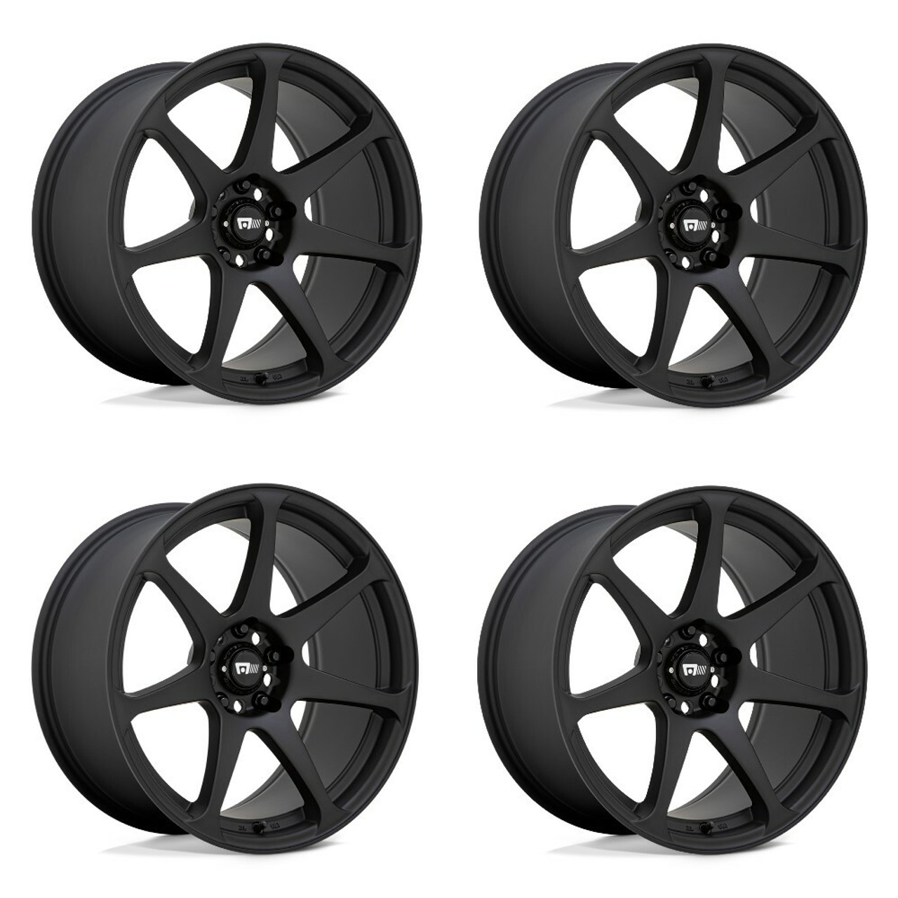 Set 4 Motegi MR154 Battle 17x8 5x4.5 Matte Black Wheels 17" 43mm Rims