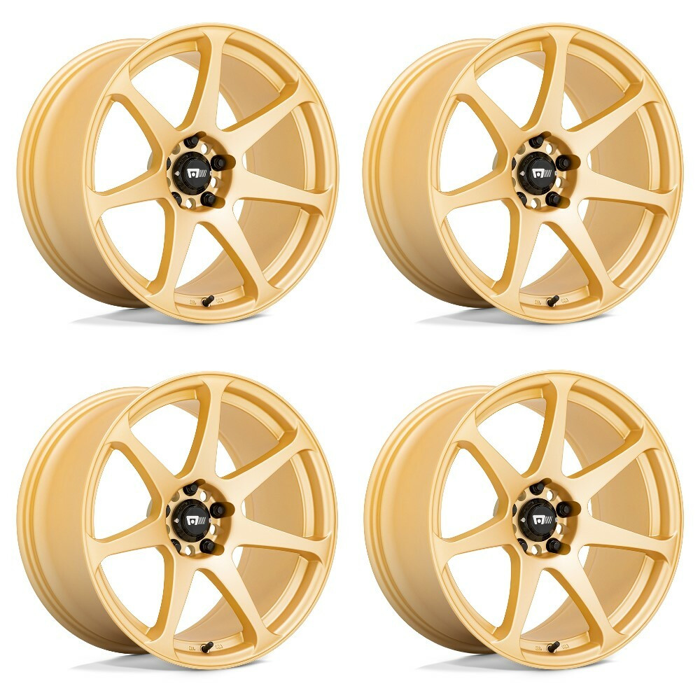 Set 4 Motegi MR154 Battle 17x8 5x4.5 Gold Wheels 17" 43mm Rims
