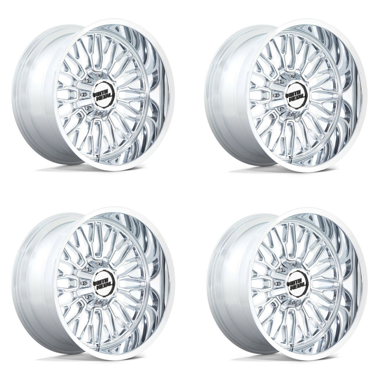 Set 4 Moto Metal MO809 Stinger 22x12 6x135 6x5.5 Chrome Wheels 22" -44mm Rims