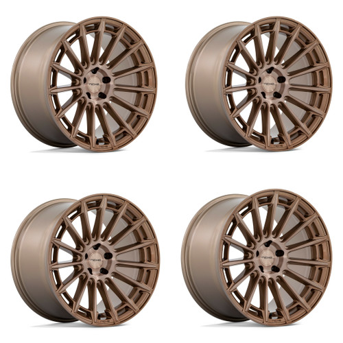 Set 4 Niche M275 Amalfi 20x9 5x4.5 Platinum Bronze Wheels 20" 35mm Rims