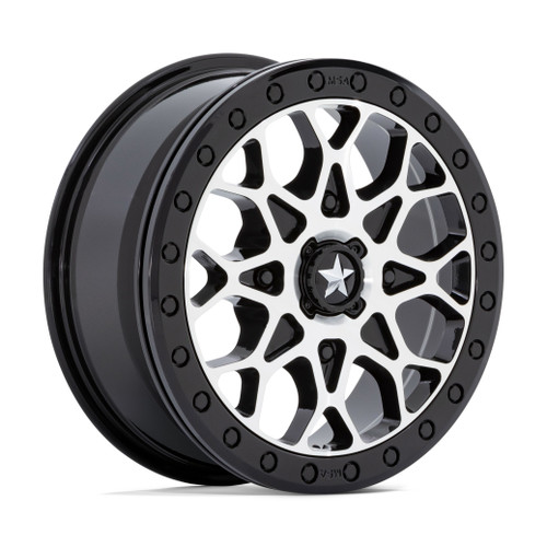 MSA Offroad Wheels M48 Portal Beadlock 15x6 4x137 Black Machine Black Wheel 15"