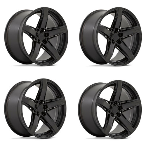 Set 4 Niche M269 Teramo 20x9.5 5x120 Matte Black Wheels 20" 22mm Rims