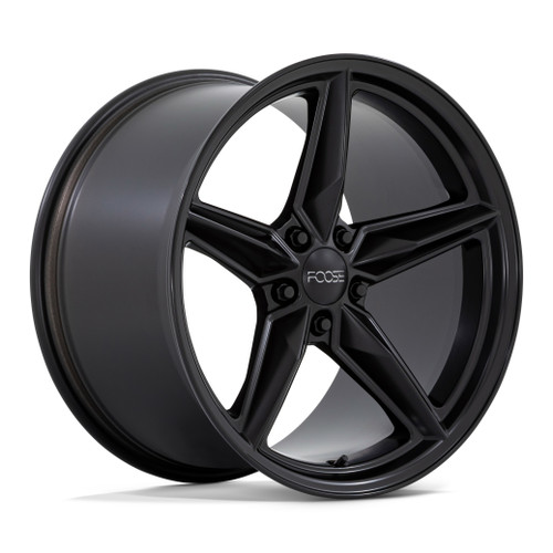 Set 4 19" Foose F175 CF8 19x11 5x120 Matte Black Wheels 43mm Rims