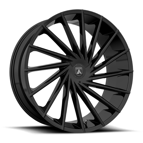 Set 4 Asanti Black ABL-18 Matar 20x8.5 5x4.5 5x5 Gloss Black Wheels 20" 30mm