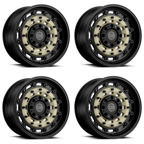 Set 4 Black Rhino Arsenal 20x9.5 5x5 5x5.5 Sand On Black Wheels 20" -18mm Rims