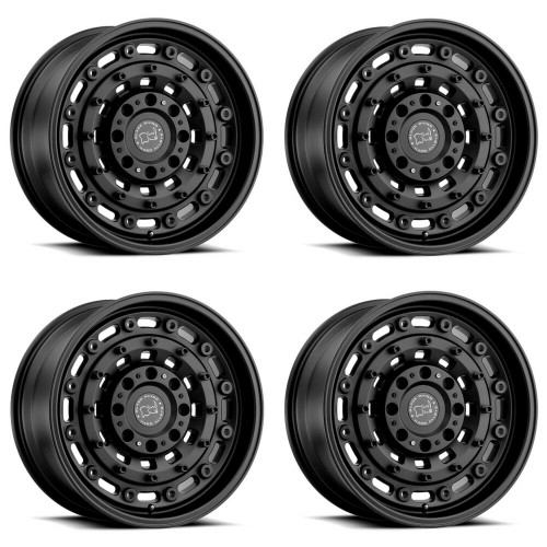 Set 4 Black Rhino Arsenal 17x8 5x4.5 5x5 Textured Matte Black Wheels 17" 30mm