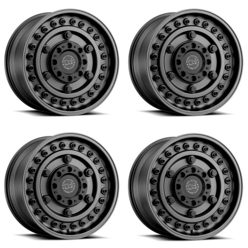 Set 4 Black Rhino Armory 18x9.5 5x5.5 5x150 Gun Black Wheels 18" 6mm Truck Rims