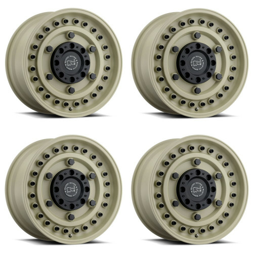 Set 4 Black Rhino Armory 16x8 6x120 6x5.5 Desert Sand Wheels 16" -10mm Rims