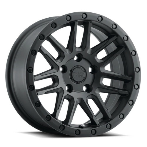 Set 4 Black Rhino Arches 20x9.5 5x112 Matte Black Wheels 20" 0mm Rims