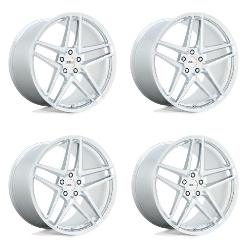 Set 4 Cray Panthera 19x9 5x4.75 Chrome Wheels 19" 50mm For Corvette Rims