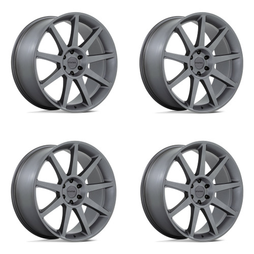 Set 4 Status Mammoth 22x9.5 5x120 Matte Anthracite Wheels 22" 30mm Rims