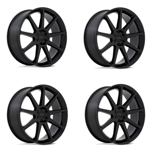 Set 4 Status Mammoth 26x10 6x135 Gloss Black Wheels 26" 30mm Rims