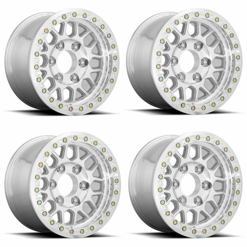 Set 4 KMC KM234 Grenade Desert Beadlock 20x9 5x5 Machined Wheels 20" -12mm Rims