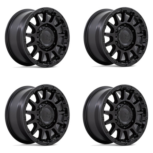 Set 4 Black Rhino Sequoia 16x8 5x160 Matte Black Wheels 16" 38mm For Ford Rims