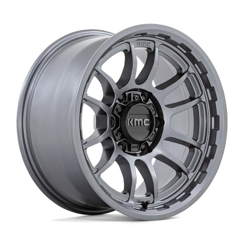 Set 4 KMC KM727 Wrath 17x8.5 5x5 Matte Anthracite Wheels 17" -10mm Rims