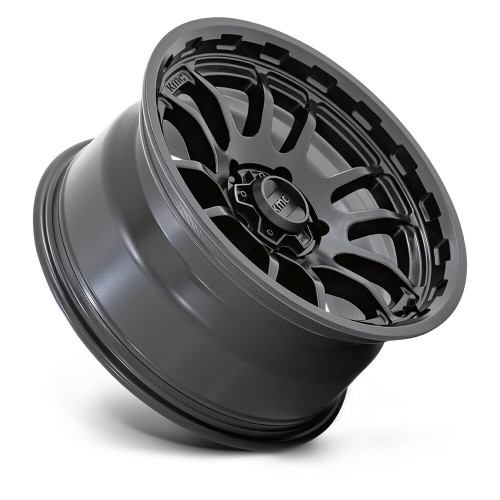 KMC KM727 Wrath 17x8.5 5x5 Satin Black Wheel 17" -10mm Lifted For Jeep Rim