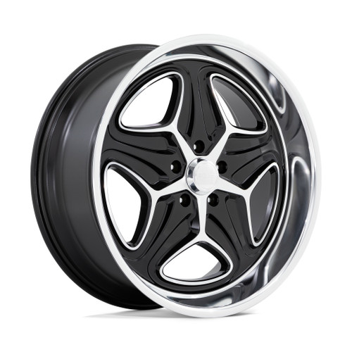 22" Foose 1PC F171 Merlot 22x9 5x4.75 Gloss Black Machined Wheel 15mm Rim