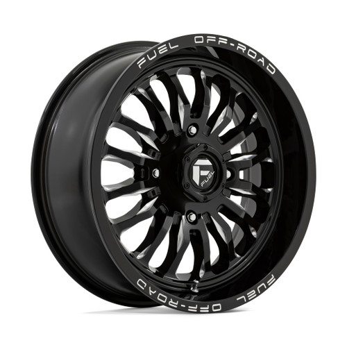 18" Fuel UTV D821 Arc UTV 18x7 4x156 Gloss Black Milled Wheel 13mm Rim