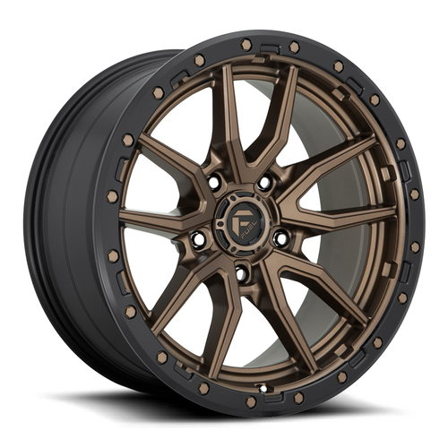 Fuel 1PC D681 Rebel 20x10 5x5.0 Matte Bronze Black Bead Ring Wheel 20" -18mm Rim