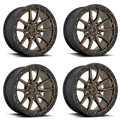 Set 4 Fuel D681 Rebel 20x10 5x5 Bronze Black Bead Ring Wheels 20" -18mm Set 4 Fuel D681 Rebel 20x10 5x5 Bronze Black Bead Ring Wheels 20" -18mm