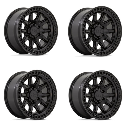 Set 4 Black Rhino Calico 20x9 6x135 Matte Black Wheels 20" 0mm For Ford Lincoln