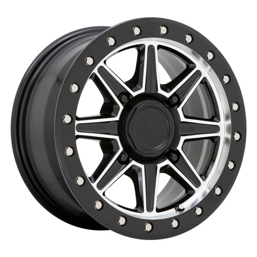 Set 4 Black Rhino Powersports Webb Utv 15x7 4x137 Black Machined Wheels 15" 51mm