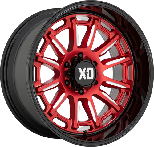 Set 4 XD XD865 Phoenix 20x10 6x135 Candy Red Milled With Black Wheels 20" -18mm