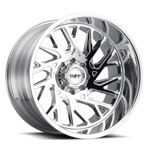 22" TuFF T4B Chrome Wheel 8x6.5 -45mm Lifted For Chevy GMC Ram Truck Rim 22" TuFF T4B Chrome Wheel 8x6.5 -45mm Lifted For Chevy GMC Ram Truck Rim