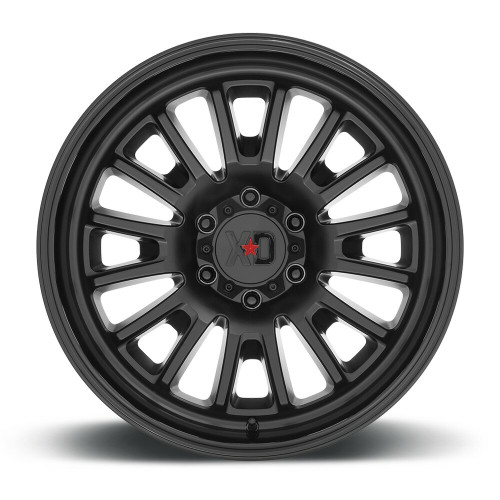 XD XD864 Rover 24x12 8x180 Satin Black With Gloss Black Lip Wheel 24" -44mm Rim