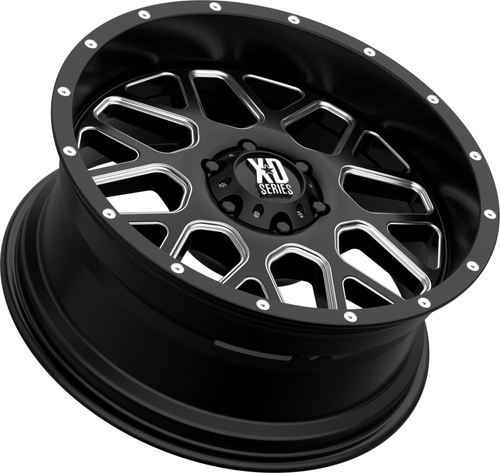 XD XD820 Grenade 20x9 6x120 Satin Black Milled Wheel 20" 18mm Rim For GMC Chevy