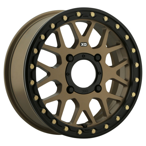 Set 4 KMC Powersports Ks235 Grenade Beadlock 15x6 4x156 Bronze Wheels 15" 38mm