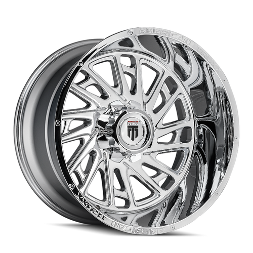 20" American Truxx Blade 20x10 Chrome 5x5 5x5.5 Wheel -24mm Lifted Truck Rim