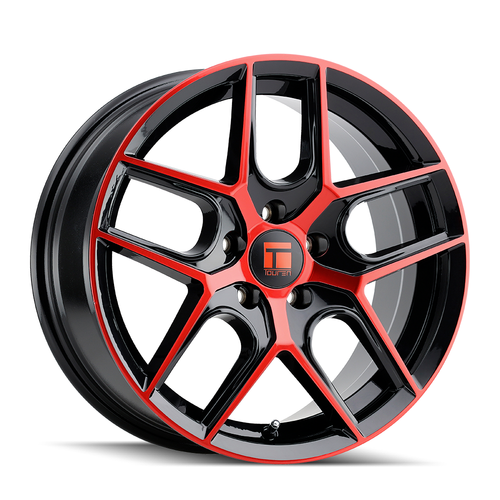 17" Touren Tr79 17x8 Gloss Black W  Red Tinted Face 5x120 Wheel 35mm Rim 17" Touren Tr79 17x8 Gloss Black W  Red Tinted Face 5x120 Wheel 35mm Rim