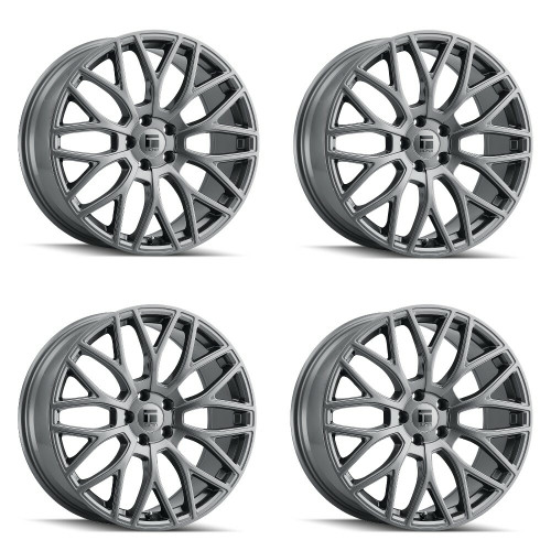 Set 4 19" Touren TR76 19x8.5 Graphite 5x4.5 Wheels 35mm Rims